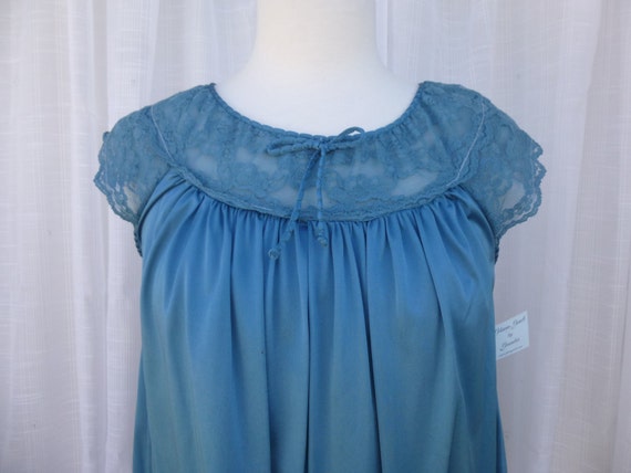 Nightie S/M Turquoise Blue Glam Garb Handmade USA Hand-Dyed | Etsy