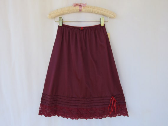 Burgundy skirt clearance extender