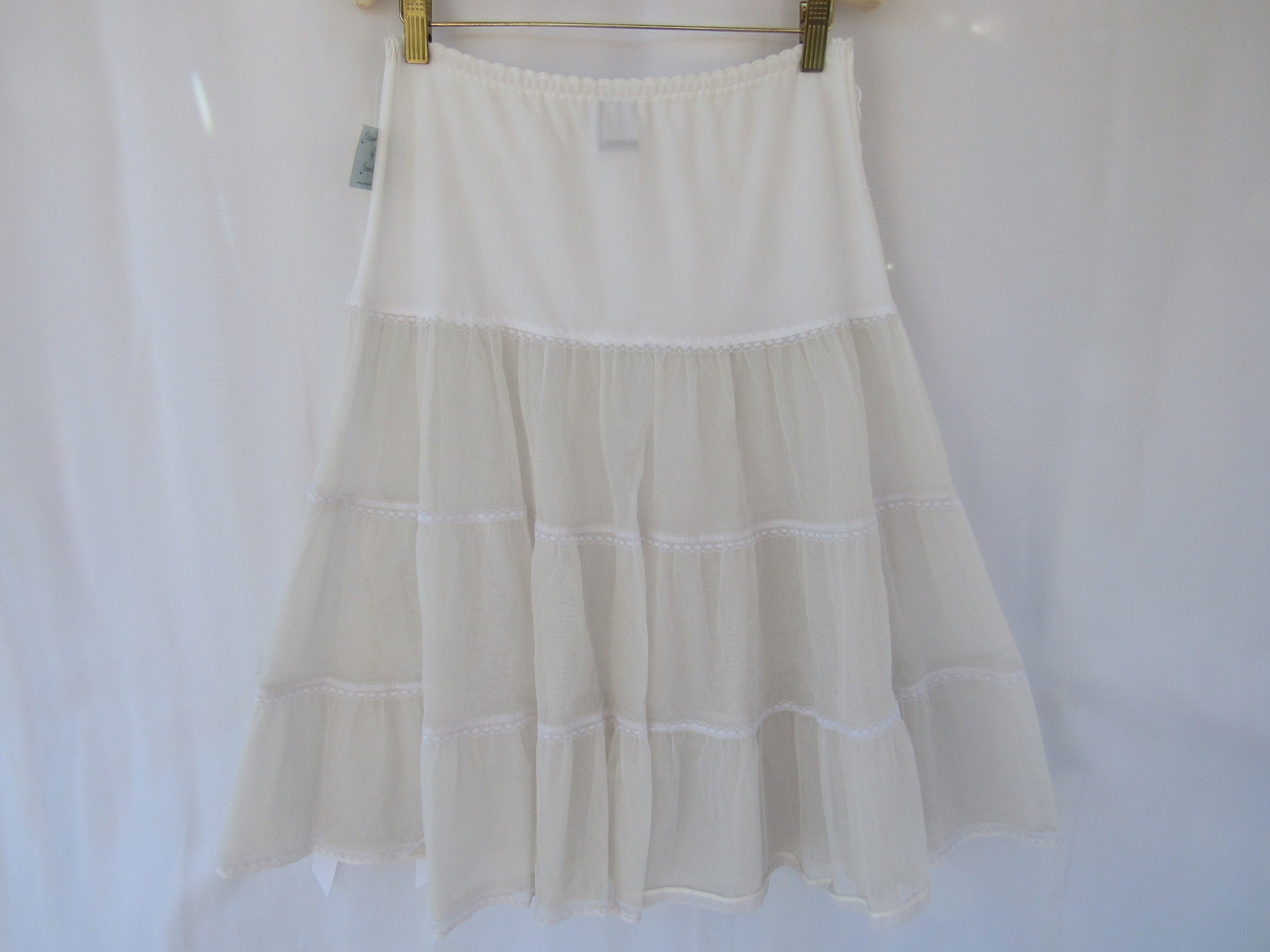 Petticoat Crinoline Skirt S M Cream Dove Glam Garb Handmade - Etsy
