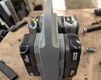 Ryobi Battery Caddy – Holds 4 Ryobi 18V Batteries | Portable Tool Organizer