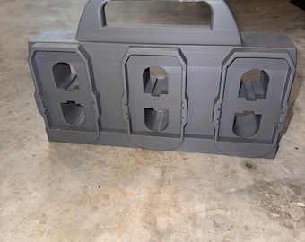 Ryobi 18V Battery Caddy: Portable Tool Organizer, Holds 6 Batteries