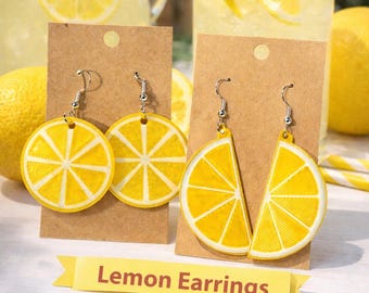 Lemon Slice Earrings – Fun Summer Fruit Jewelry