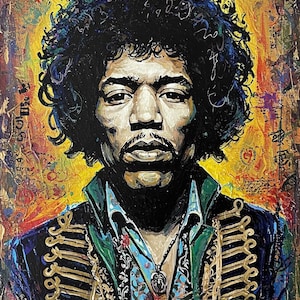 Jimi Hendrix Painting Wall Art