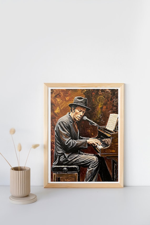 ヨーロッパ版★ネオビンテージ！TOM WAITS トムウェイツ 額付 ポスター Tom Waits Piano Painting Poster - Etsy