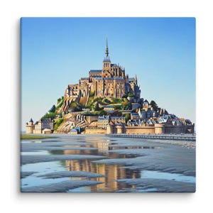 Mont Saint Michel Painting - Etsy