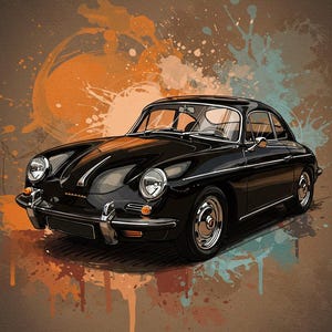 Porsche 356 Painting Poster