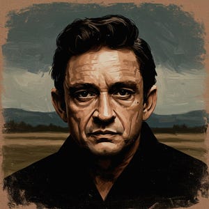 Johnny Cash Portraitmalerei