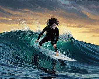 Robert Smith Surfing Painting Art Print