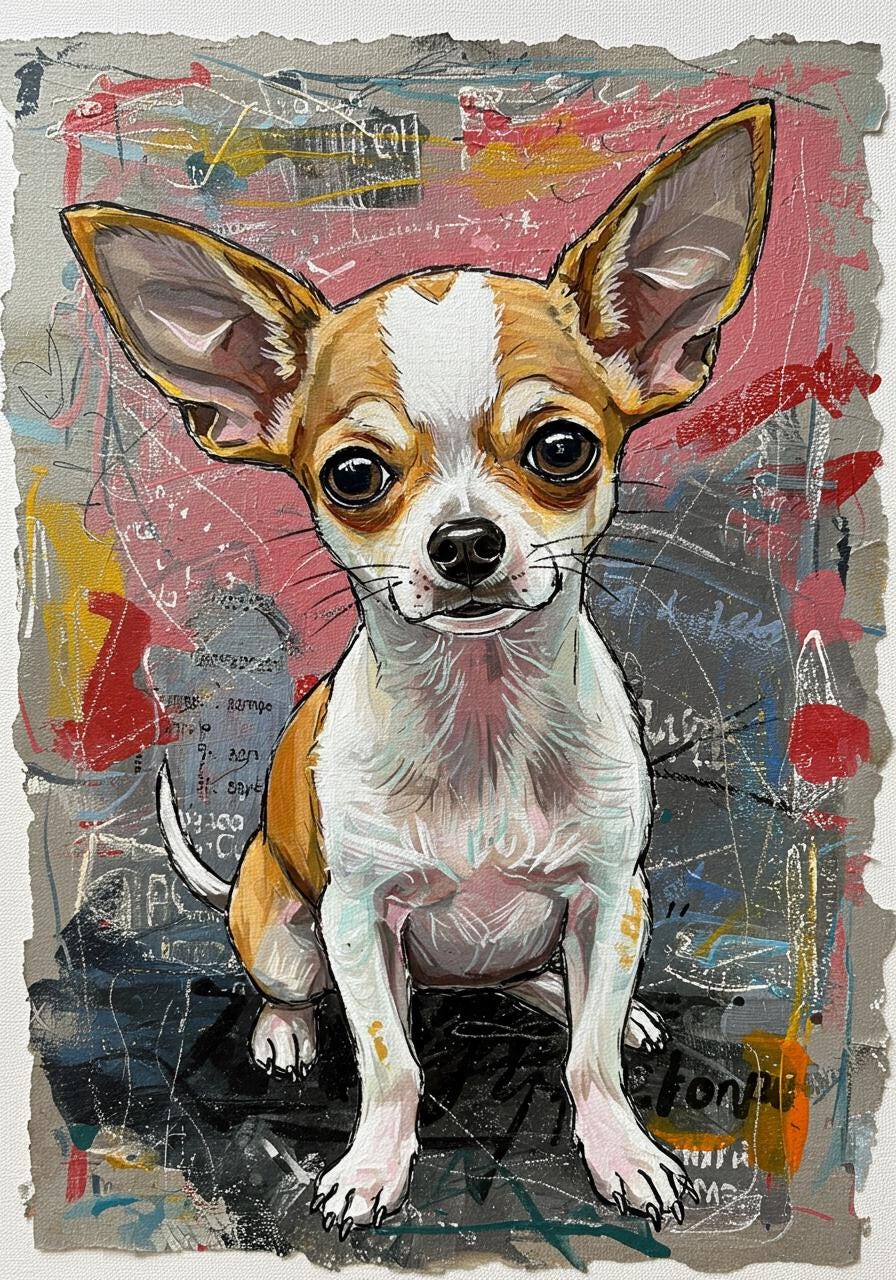 Chihuahua Painting Wall Art Poster