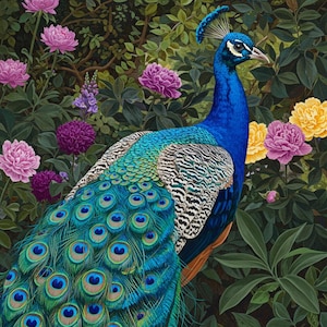 Peacock Wildlife Painting