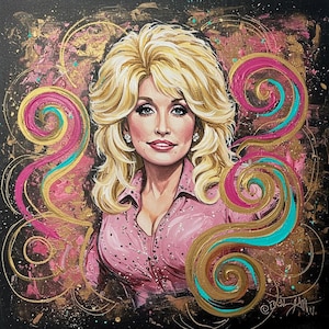 Dolly Parton Portrait Painting