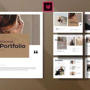 Minimal Portfolio InDesign Template | Modern Photography Lookbook | Digital Artist Creative Resume | Professional Branding & Design