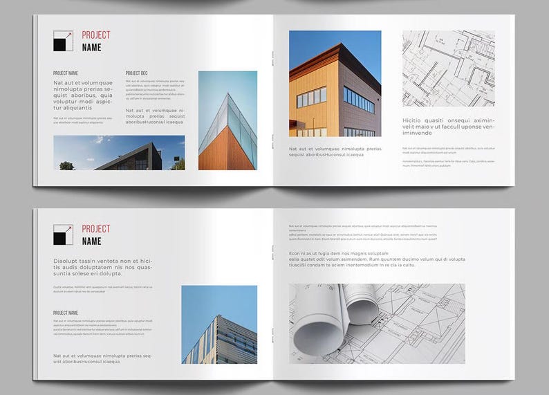 Architecture Portfolio Template | Indesign | Dark Mode Cover | Elegant ...