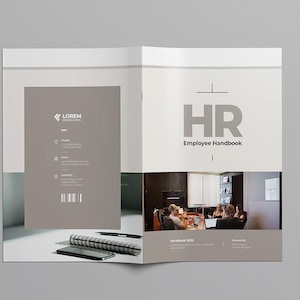 HR / Employee Handbook Template | Customizable Canva Template | Modern & Professional Company Policy Guide | Instant Download