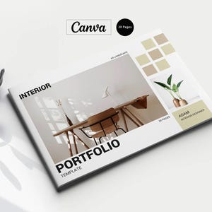Interior Design Portfolio Template | Canva Presentation | Modern | Minimalist | Client & Student Portfolio