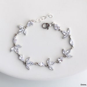 Braut Kristall Armband, Hochzeit Strass Armband, Zirkonia Armband, Hochzeit Armband, Brautschmuck, Brautjungfer Armband, Rita