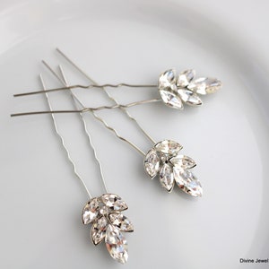 Épingle à cheveux de mariée Mariage épingle à cheveux mariage cristal accessoires pour cheveux mariée style vintage strass épingle à cheveux floral épingles à cheveux pince à cheveux VILMA