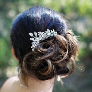 Wedding hair accessories, Bridal hair comb, Pearl Hair Comb, Rhinestone Hair Comb, hair comb vintage, crystal bridal  hair comb, ROSELANI