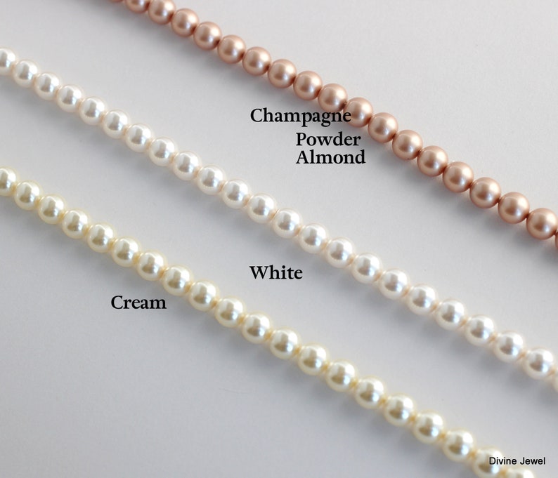 bridal backdrop necklace, bridal pearl necklace, Wedding necklace, bridal jewelry, backdrop necklace, pearl necklace, pearl choker, ROSELANI image 10