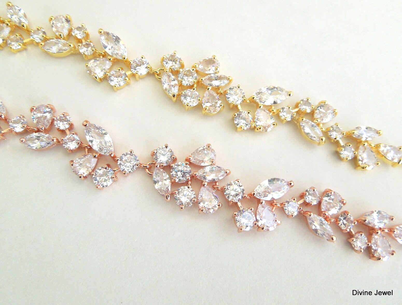 Bracciale Regolabile In Oro Rosa Con Zirconi Cubici – Ciondoli Farfalla, Cuore O Fiore Per Amiche - 3
