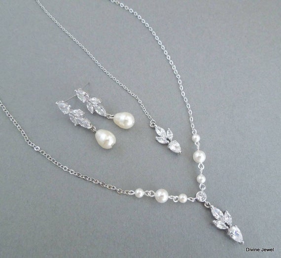 Bridal Jewelry Set Wedding Jewelry Set Bridal Necklace and Etsy