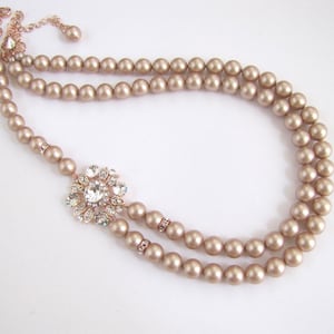 wedding necklace for bride: Pearl Bridal Jewelry, Colleen