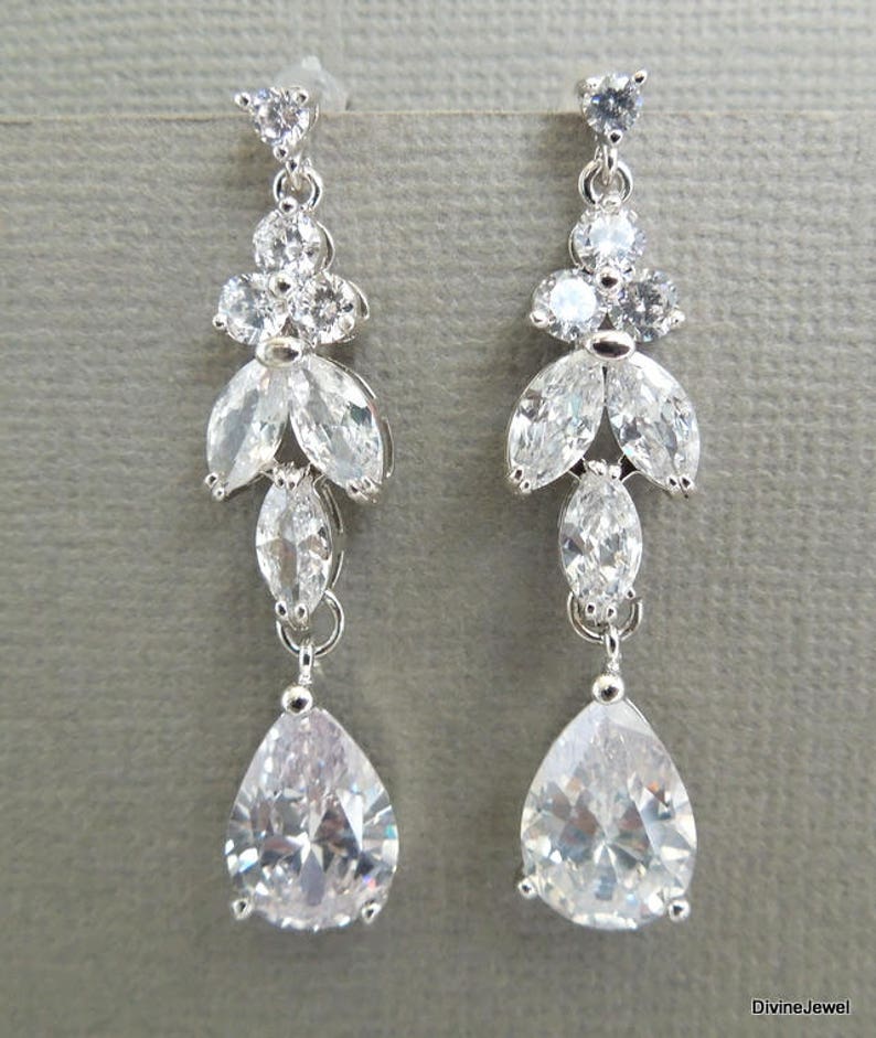 rhinestone Earrings Bridal crystal Earrings vintage style bridal earrings LORNA bridal earrings chandelier wedding Rhinestone Earrings