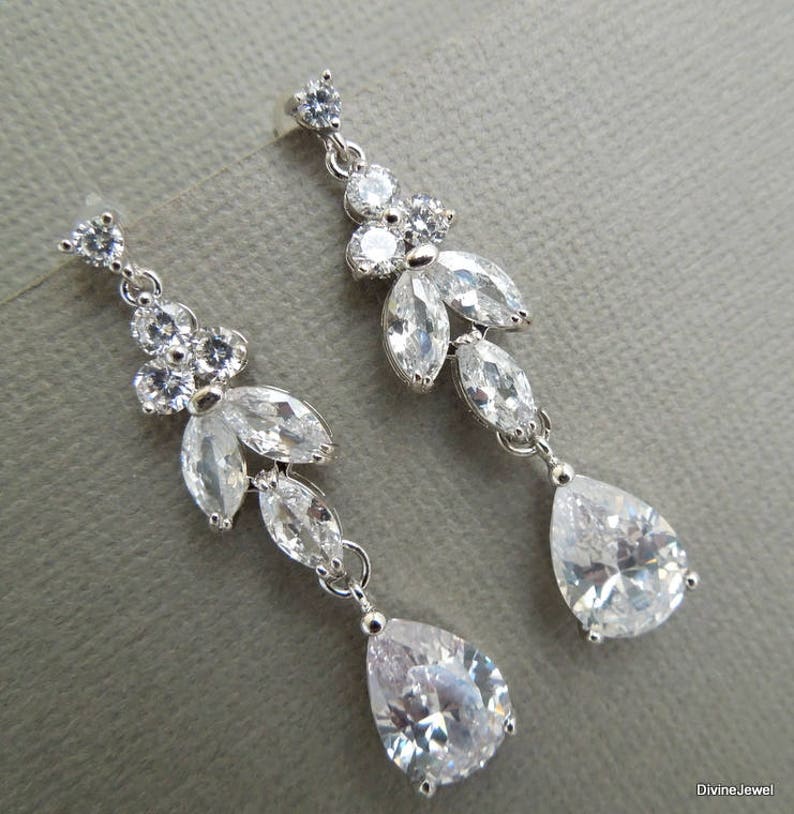 rhinestone Earrings Bridal crystal Earrings vintage style bridal earrings LORNA bridal earrings chandelier wedding Rhinestone Earrings