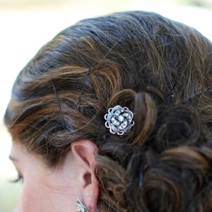 Crystal Flower Hair Pin: Victorian Bridal Hair Accessory, Roselani