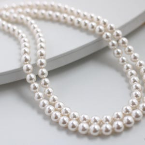 pearl necklace wedding, bridal Pearl Necklace, pearl necklace bridal jewelry, pearl necklace for women, pearl statement necklace, MAKAYLA