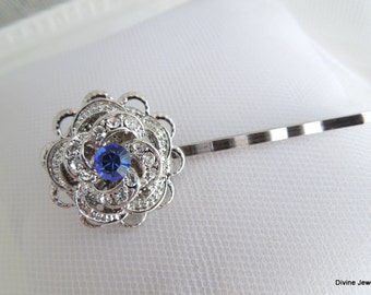 Bridal hair pin, Rhinestone Hair Pin, wedding hair accessories, bridesmaid Hair Pin, wedding Hair Pin, swarovski crystal Hair Pin, ROSELANI