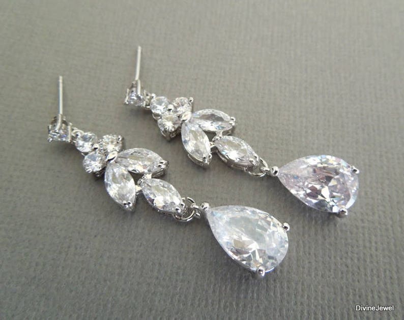 rhinestone Earrings Bridal crystal Earrings vintage style bridal earrings LORNA bridal earrings chandelier wedding Rhinestone Earrings