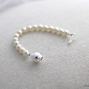 Ball clasp pearl necklace extender, necklace extender, adjustable necklace extender, pearl extension for necklace or bracelet, SS