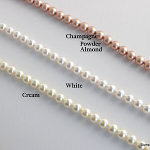 bridal pearl necklace, wedding rhinestone necklace, wedding bow necklace, bridal necklace, Statement necklace, pearl necklace, ANASTASIA image 10