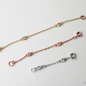Chain Necklace Extender, Jewelry Extender, Necklace Lengthener, Extended Necklace Chain, Gold Chain Necklace Extension, rose gold extender