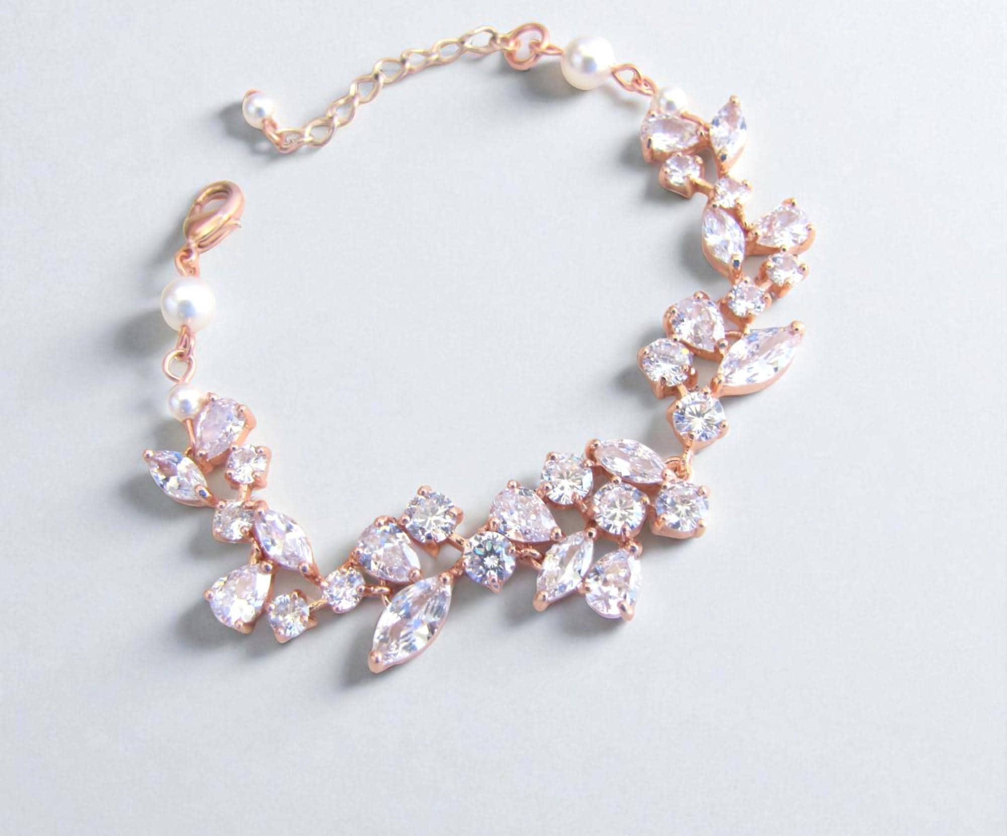 Bracciale Regolabile In Oro Rosa Con Zirconi Cubici – Ciondoli Farfalla, Cuore O Fiore Per Amiche - 5