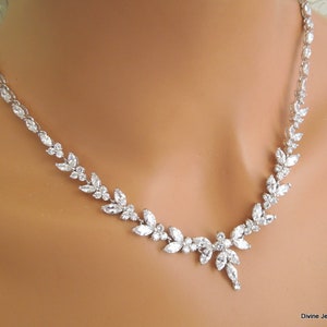 bridal necklace Backdrop Necklace Bridal rhinestone necklace crystal necklace wedding necklace statement necklace bridal jewelry LORNA