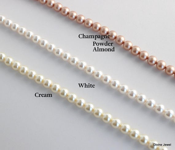 Set Di Gioielli Con Perle Di Vetro A Strati | Collana, Orecchini E Anello Con Zirconia, Per Matrimoni E Feste