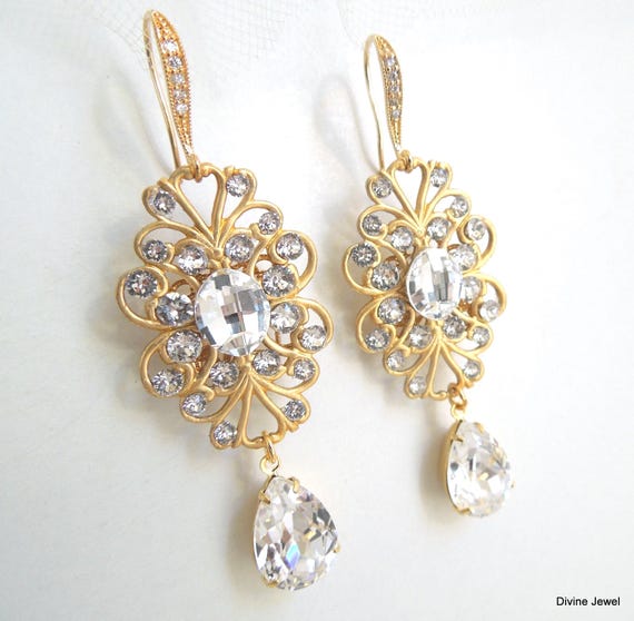 Boucles D'oreilles Goutte En Cristal Strass Jaune - Neuf Avec étiquettes - Style Déclaration