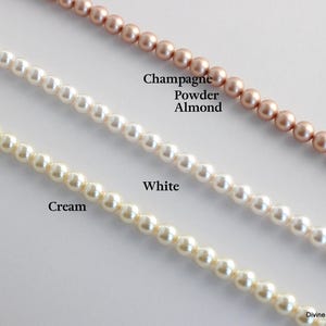Pearl Bridal Necklace Set: Cubic Zirconia Wedding Jewelry, Silver Earrings and Backdrop Option, HOPE image 10