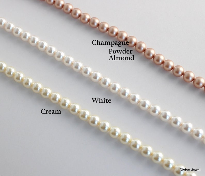 Pearl Bridal Necklace Set: Cubic Zirconia Wedding Jewelry, Silver Earrings and Backdrop Option, HOPE image 10