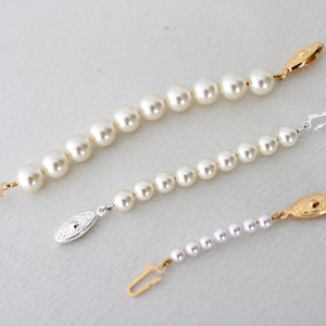 Pearl necklace extender, necklace extender, fish hook extender, adjustable necklace extender, pearl extension for necklace or bracelet image 3