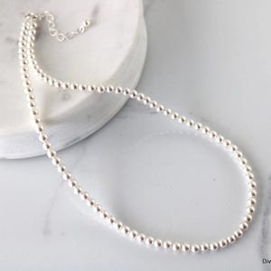 pearl necklace wedding, bridal Pearl Necklace, pearl necklace bridal jewelry, pearl necklace for women, pearl statement necklace, MAKAYLA