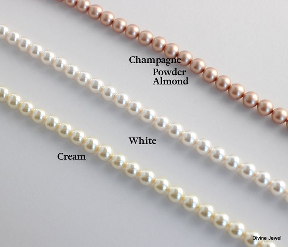 Set Collana E Orecchini Di Perle Shell Tonde 8-10mm, Placcato Oro Bianco, 18 Pollici