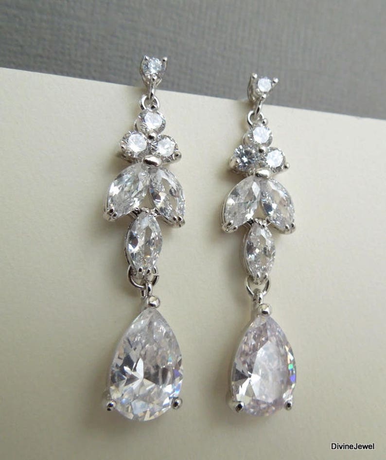 rhinestone Earrings Bridal crystal Earrings vintage style bridal earrings LORNA bridal earrings chandelier wedding Rhinestone Earrings
