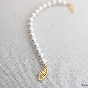 Pearl Necklace Extender: Adjustable Length, 14kt Gold Filled Fish Hook Clasp 12x6mm