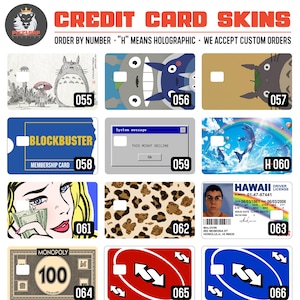 Lot de 2 skins pour cartes de crédit
