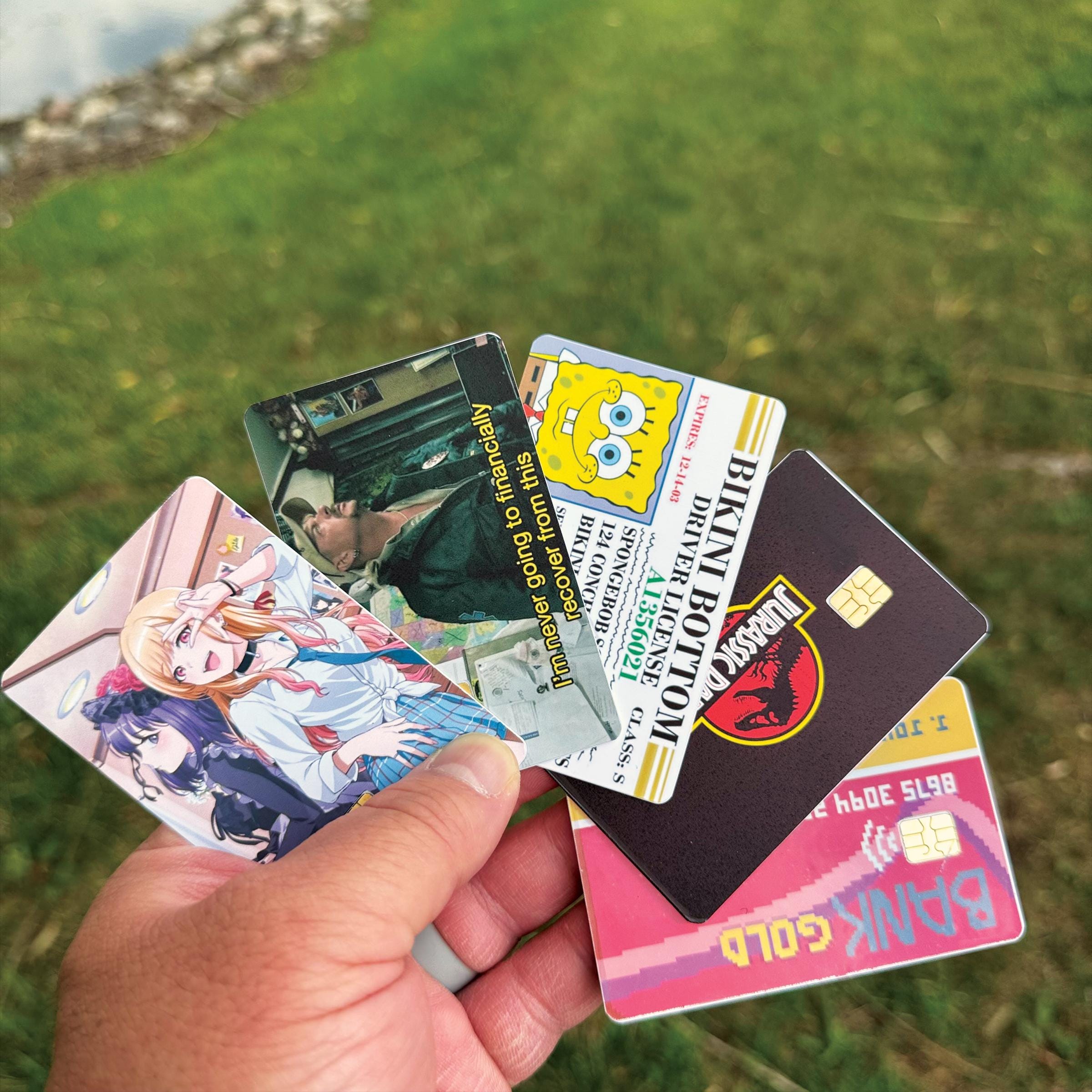 credit card sleeves anime sticker sold on Temu United States exciting cool designed skin stickers to decorate and customise your Credit or Debit card Credit Card Skins Set A