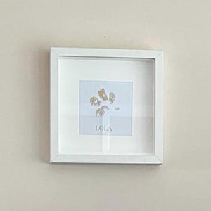 Regalo commemorativo personalizzato per animali domestici - Stampa di zampa in lamina d'oro - Omaggio personalizzato per cane, gatto e amati animali domestici - Regalo di condoglianze