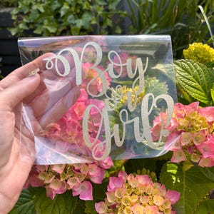 Decorazione per torta glitterata per rivelazione del sesso del bambino - Decorazione scintillante per baby shower, feste e celebrazioni per la rivelazione del sesso del bambino